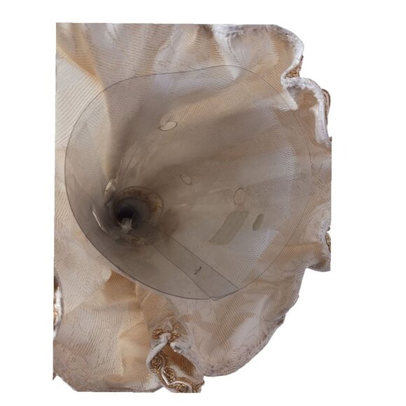 Traditions Vtg Graceful Angel Tree Top With Porcelain Head & Hands Gold Wings - Picture 6 of 11